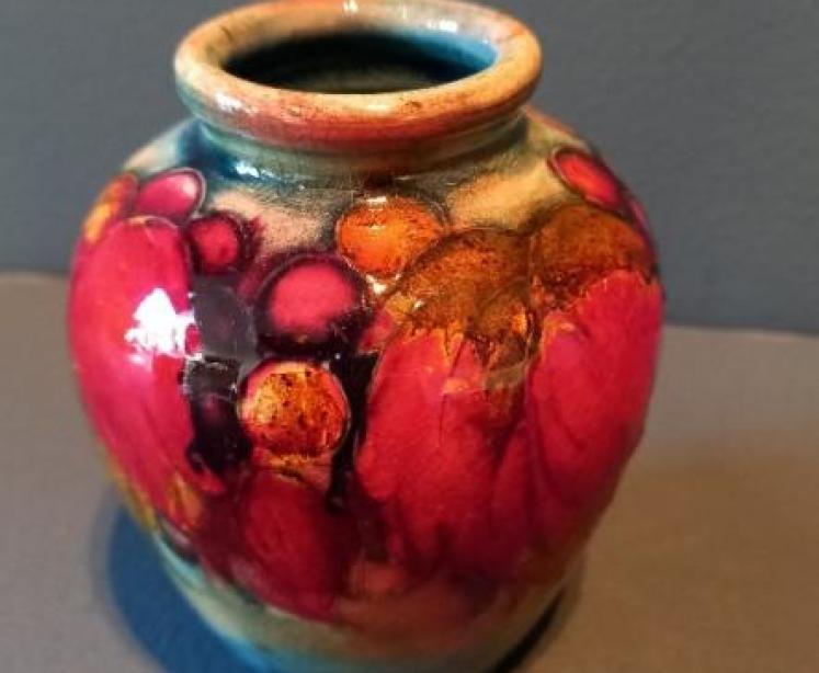 Moorcroft Flambe Leaf & Berries Roll Neck Vase - Image 7