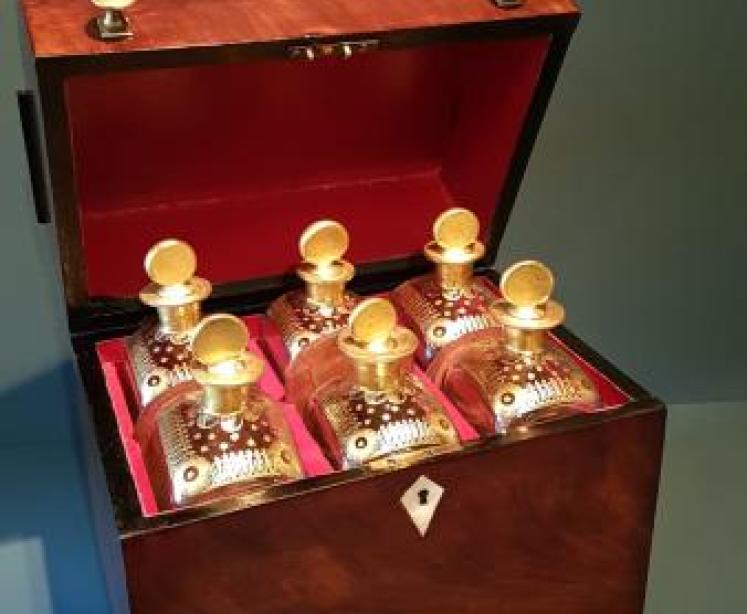 Early Victorian Mahogany Tantalus Box - Image 1