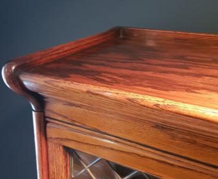 Edwardian Oak Sectional Five Tier Library Bookcase - Image 2