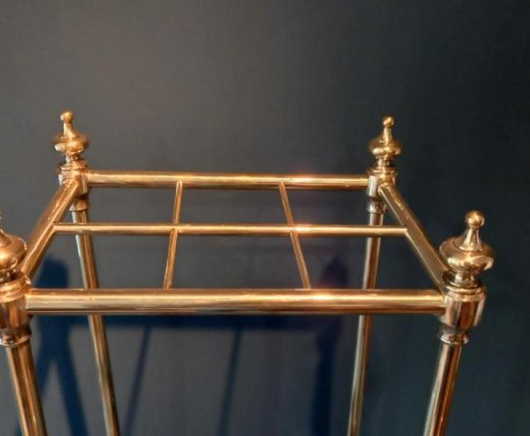 Antique Cast Brass Six Section Stick Stand - Image 6