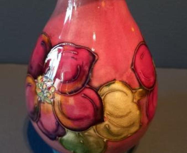 Moorcroft Flambe Glazed Hibiscus Vase - Image 3