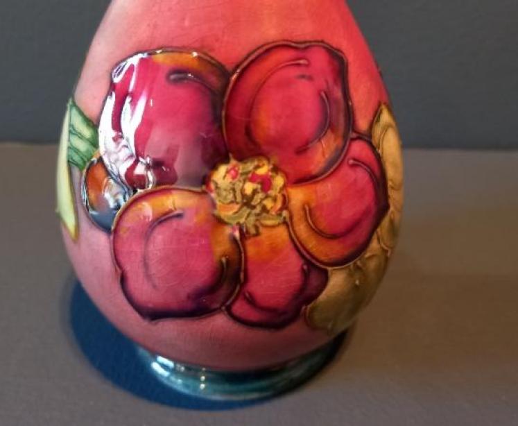 Moorcroft Flambe Glazed Hibiscus Vase - Image 4