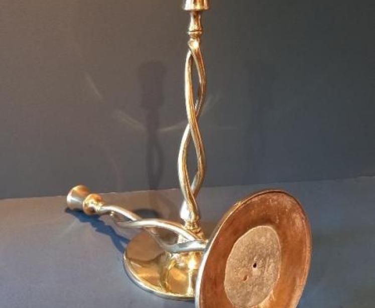 Superb Pair of Early 18th Century Open Twist Candlesticks - Image 5