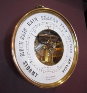 Large Victorian Skeletonised Edinburgh Marine Barometer