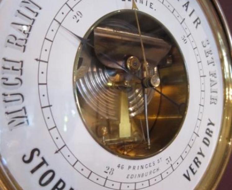 Large Victorian Skeletonised Edinburgh Marine Barometer - Image 3