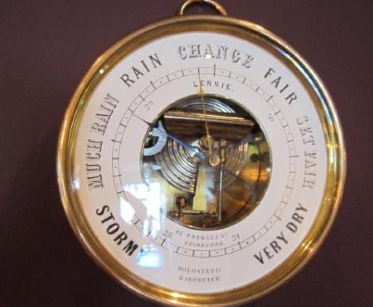 Large Victorian Skeletonised Edinburgh Marine Barometer - Image 5