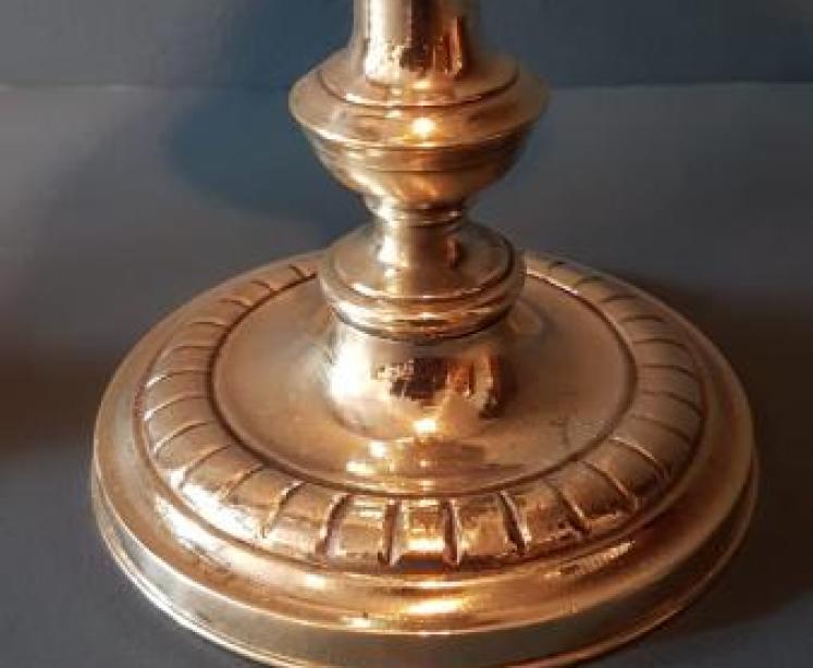 Pair of Early Victorian Brass Pricket Candlesticks - Image 4