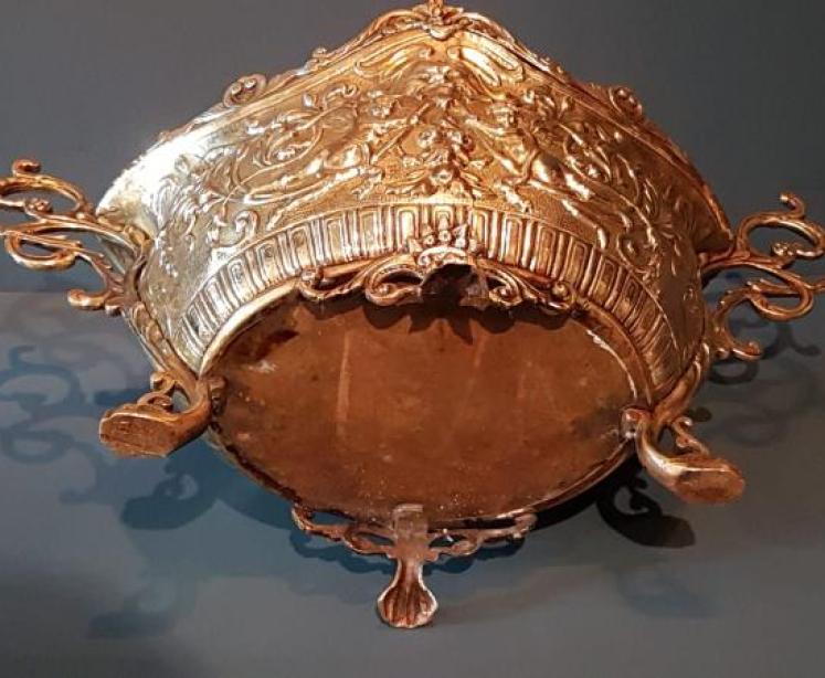 Antique Brass Jardiniere - Image 5