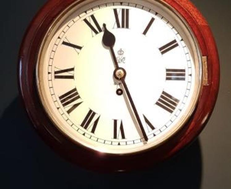 Original G.P.O 10" Fusee Dial Wall Clock - Image 1