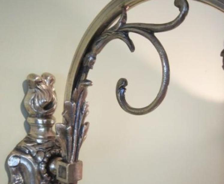Pair of Edwardian Cast Brass Wall Lights - Image 4