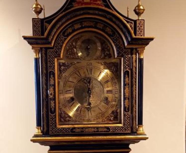 Antique Chinoiserie Westminster Chiming Grandmother Clock - Image 1