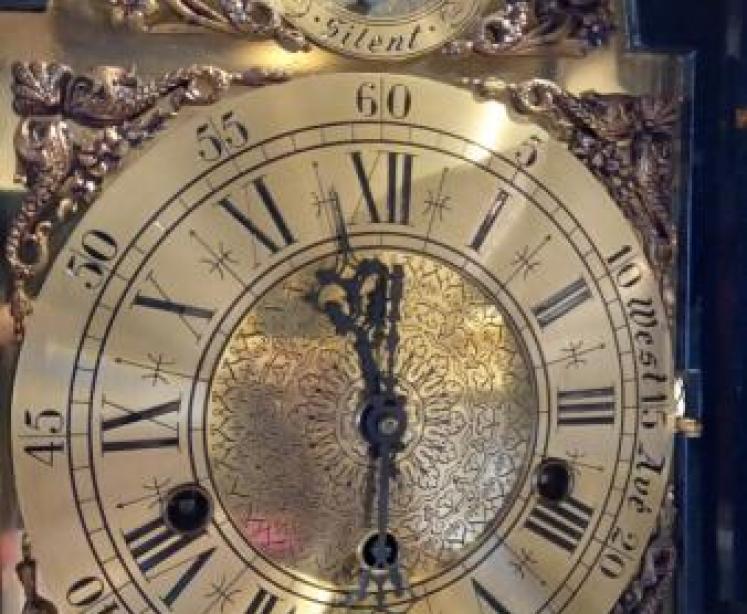 Antique Chinoiserie Westminster Chiming Grandmother Clock - Image 4