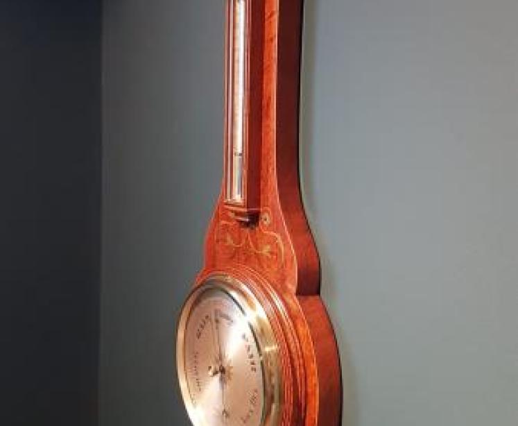 Superb Victorian Inlaid Banjo Barometer - Image 2