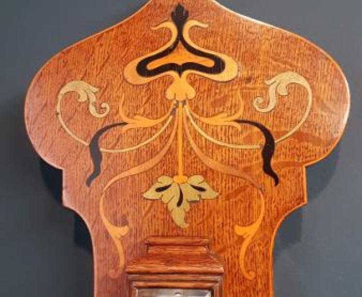 Superb Victorian Inlaid Banjo Barometer - Image 3