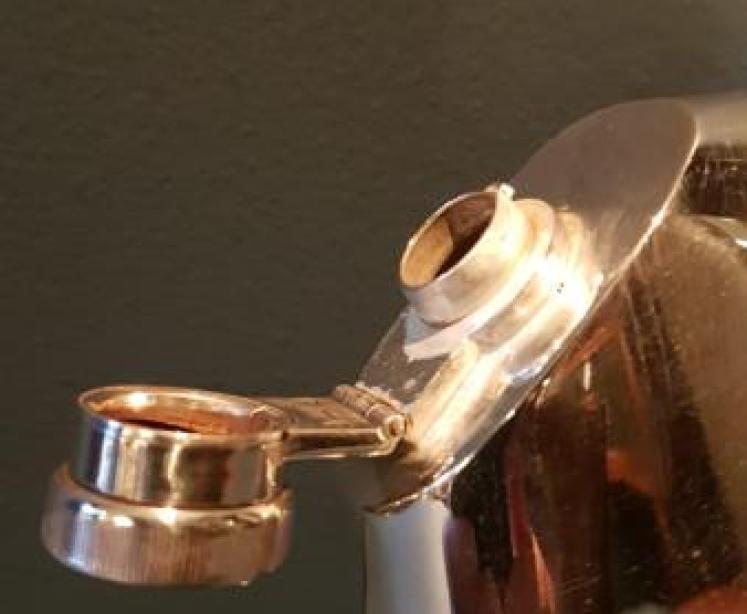 Large Edinburgh Silver Hip Flask - Image 3