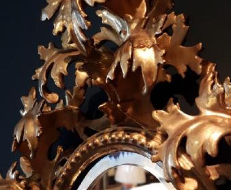 Small Victorian Florentine Mirror - Image 4