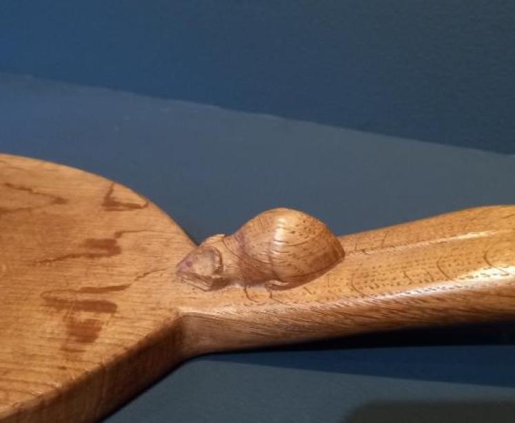 Original Mouseman Solid Oak Cheeseboard - Image 7