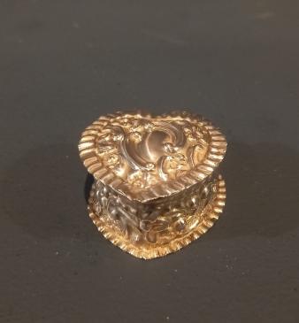 Edwardian Silver Heart Shaped Box