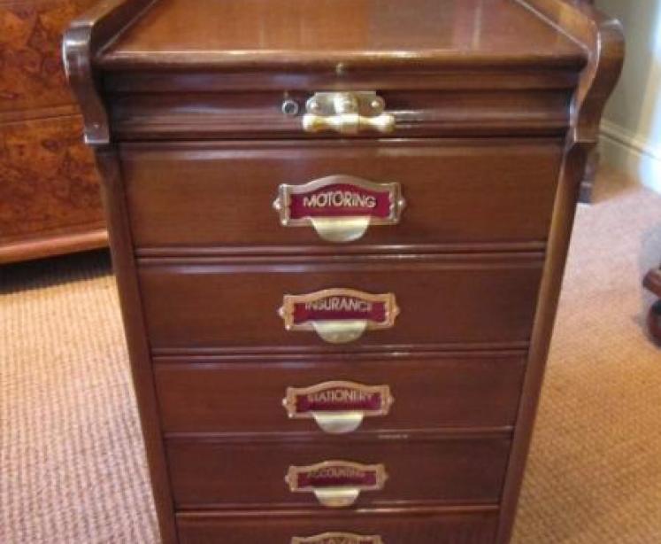 Top Quality Victorian Mahogany File Chest - Image 1