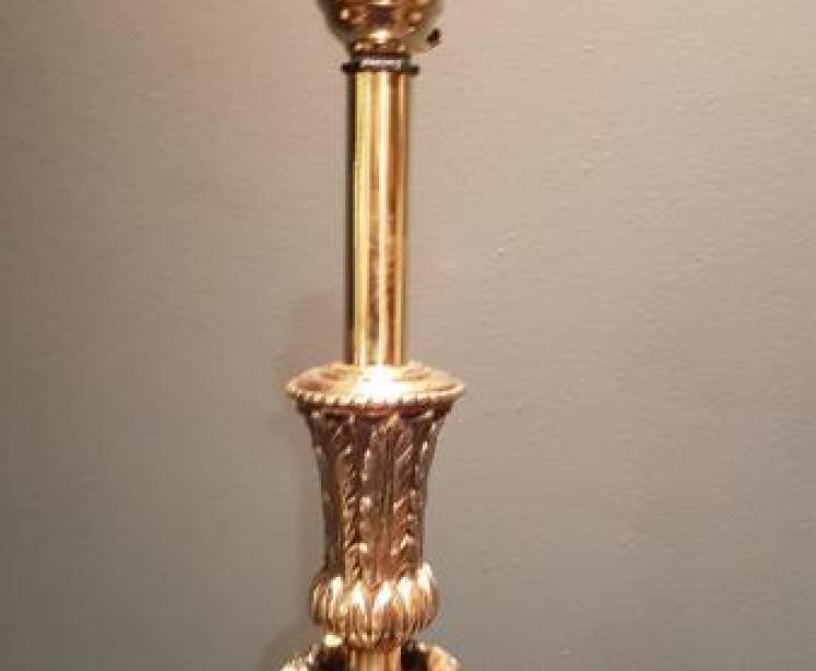Superb Edwardian Cast Brass Table Lamp - Image 3