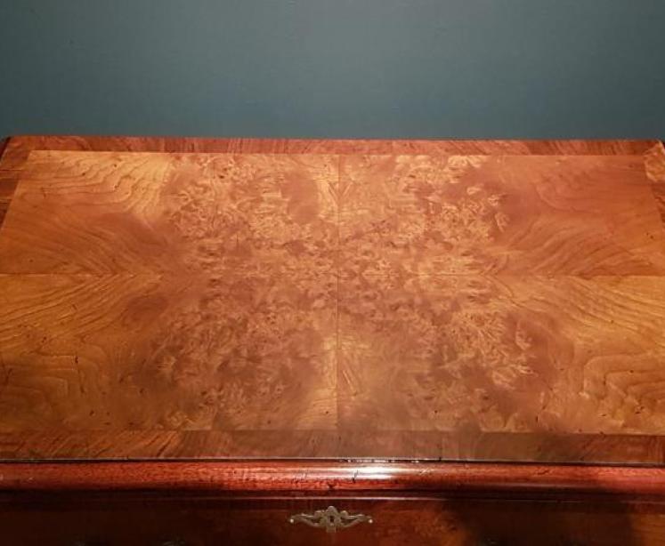 Edwardian Burr Walnut Tallboy Chest - Image 2