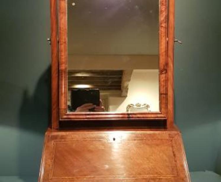 Walnut Bureau Mirror - Image 1