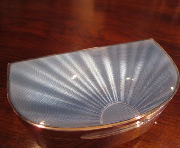 Superb George V Silver & Guillouche Enamel Jewel Box - Image 2