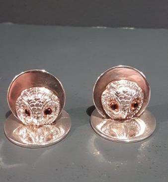 Pair of George V Silver Owl Menu Holders
