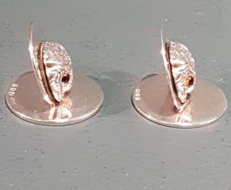 Pair of George V Silver Owl Menu Holders - Image 6