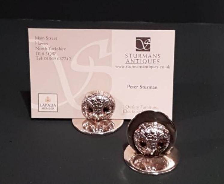 Pair of George V Silver Owl Menu Holders - Image 7