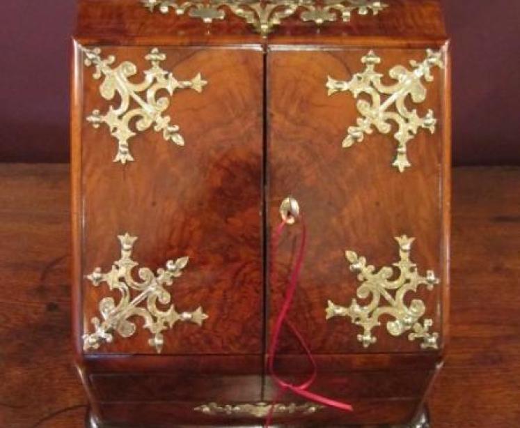 Stunning Victorian Burr Walnut Stationery Box - Image 1