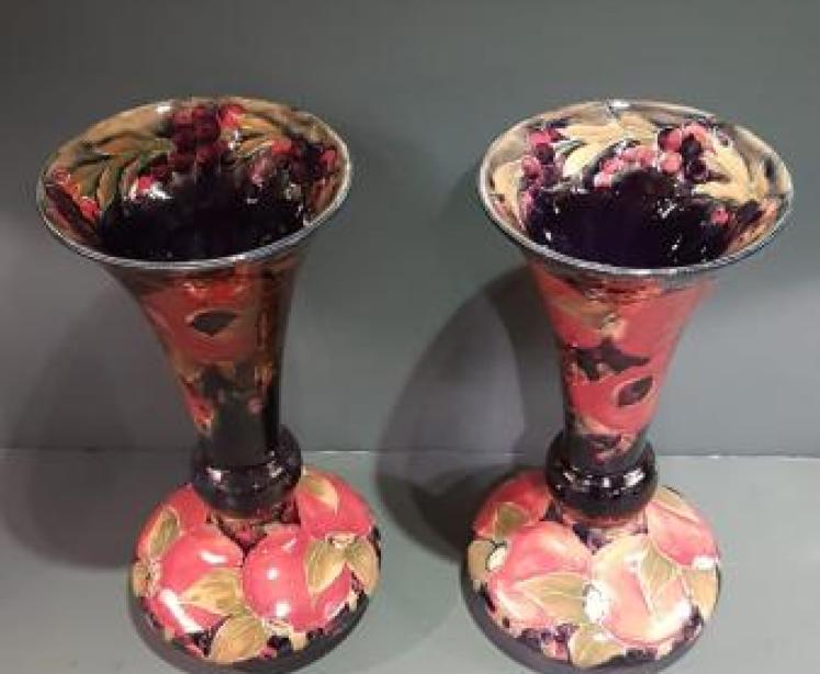 Impressive Large Pair of Moorcroft Pomegranate Vases - Image 7