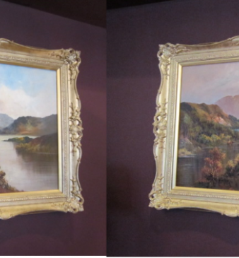 Superb Pair of Scottish Mountain Scene Oil Paintings