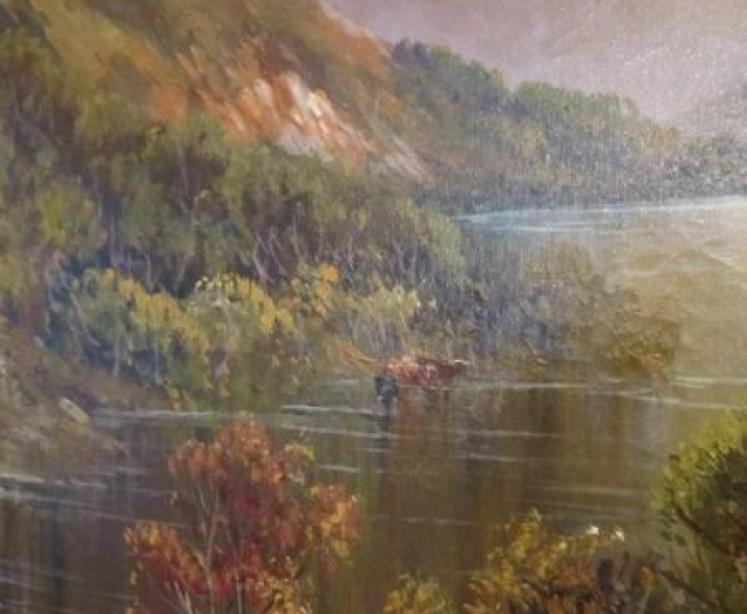 Superb Pair of Scottish Mountain Scene Oil Paintings - Image 3