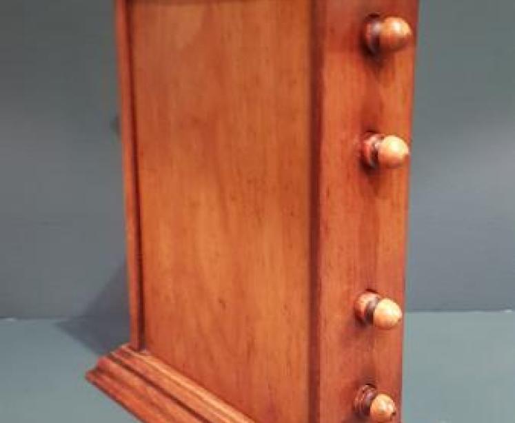 Large Edwardian Walnut Perpetual Desk Calendar - Image 4