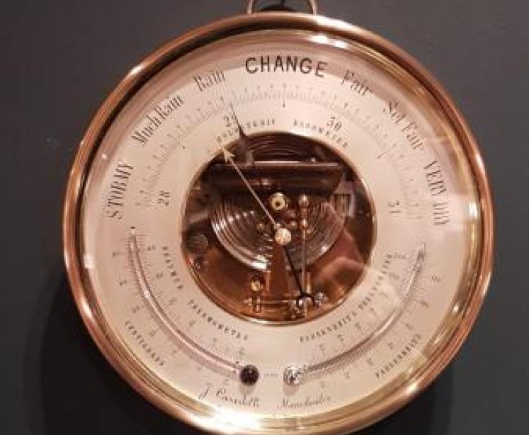 Fine Quality Skeletonised Marine Barometer - Image 1