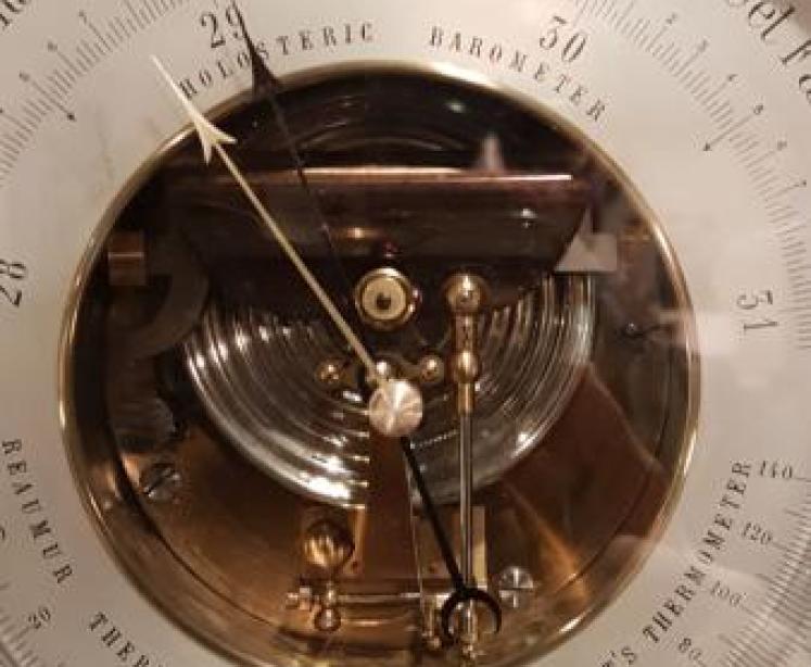 Fine Quality Skeletonised Marine Barometer - Image 3