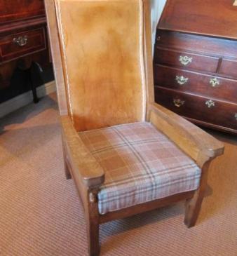 1950's Mouseman Adzed Oak 'Smoker's' Armchair