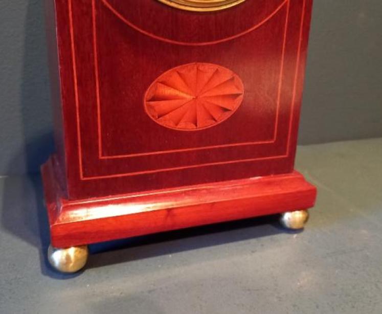 Late Victorian Sheraton Inlaid Desk Top Barometer - Image 4