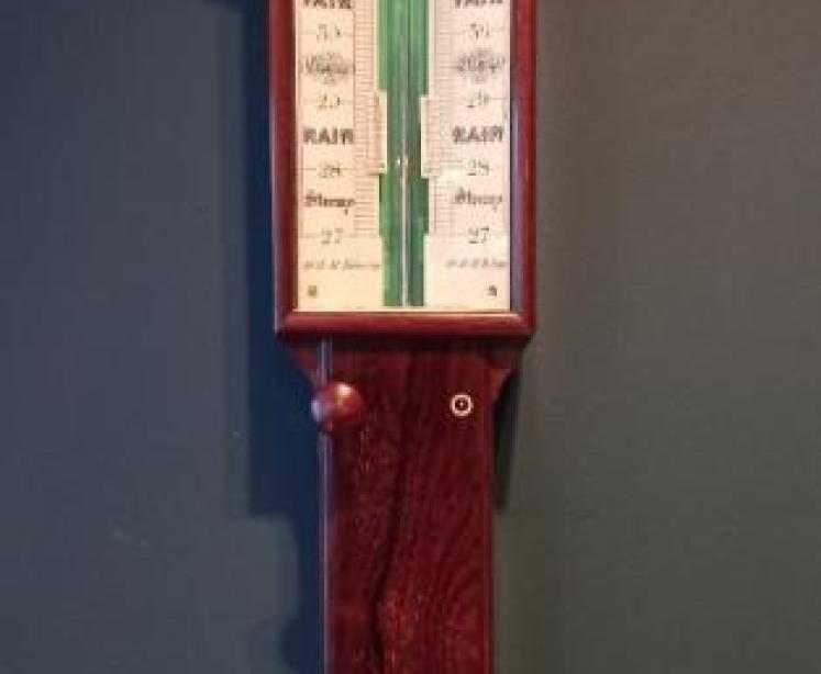Early Victorian Rosewood Newcastle Stick Barometer - Image 1