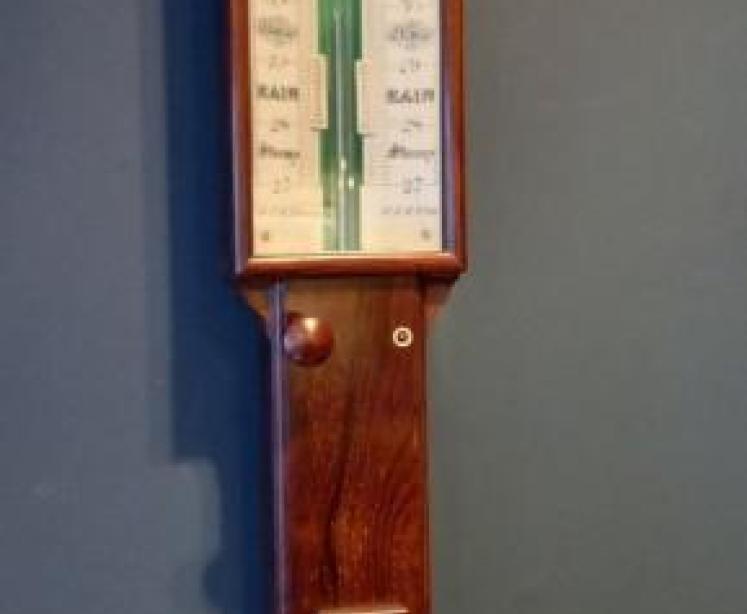 Early Victorian Rosewood Newcastle Stick Barometer - Image 7