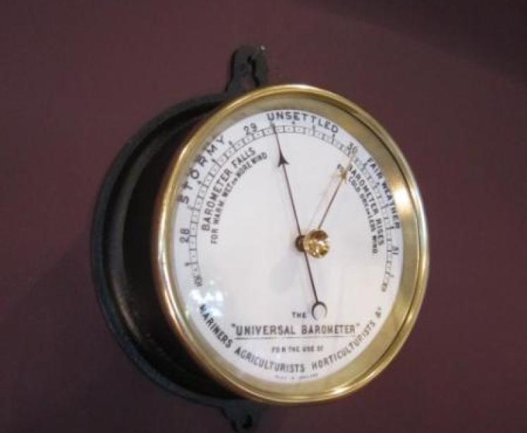 Rare Victorian Cast Iron Universal Marine Barometer - Image 4