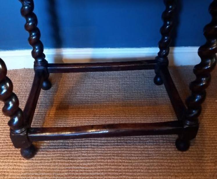 Rare Early 17th Century Oak Bible Box on Stand - Image 7