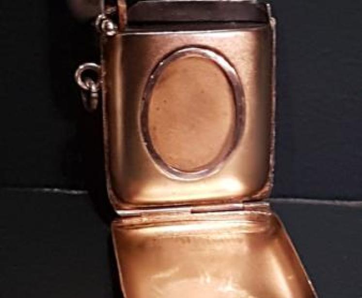 Unusual Edwardian Silver Vesta with Photo Frame - Image 1