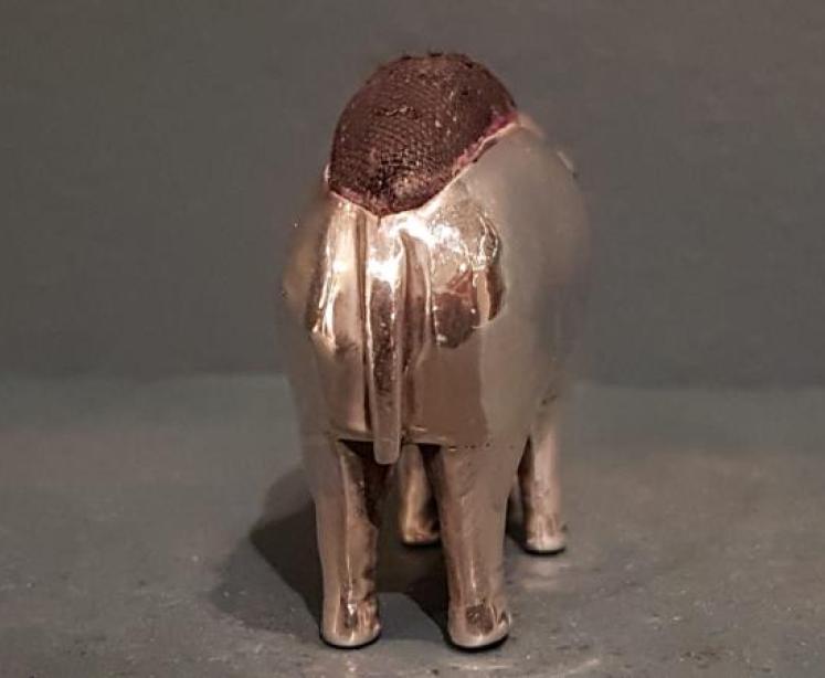Edwardian Silver Elephant Pin Cushion - Image 3