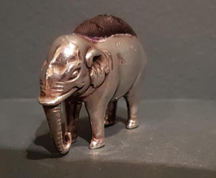 Edwardian Silver Elephant Pin Cushion - Image 6