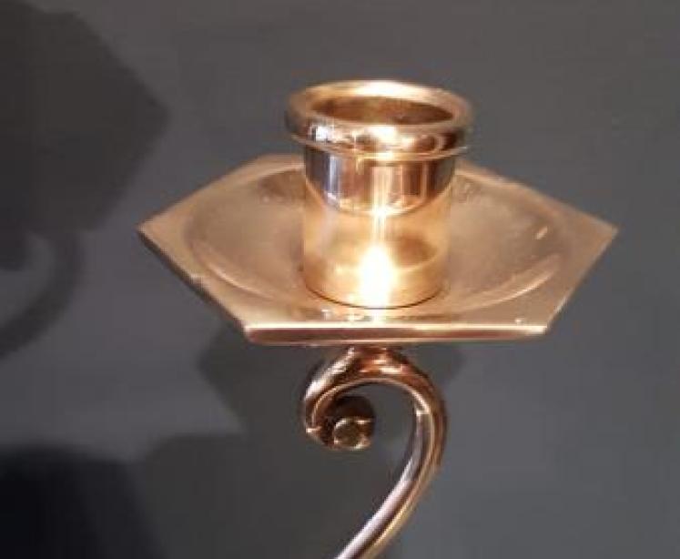 Pair of Victorian Brass Candelabra - Image 4