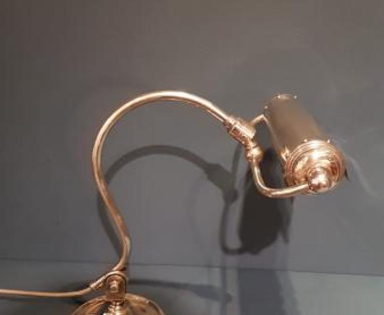 1920's Solid Brass Adjustable Desk Lamp - Image 4