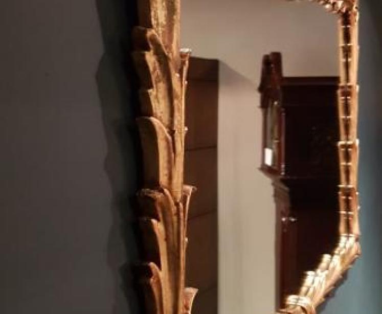 Stylish Victorian Leaf Design Gilt Mirror - Image 3