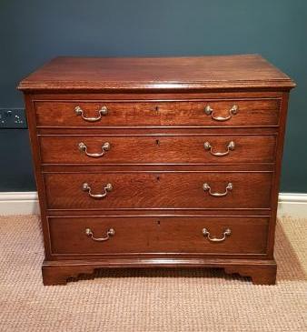 Small George III Period Oak Country House Chest